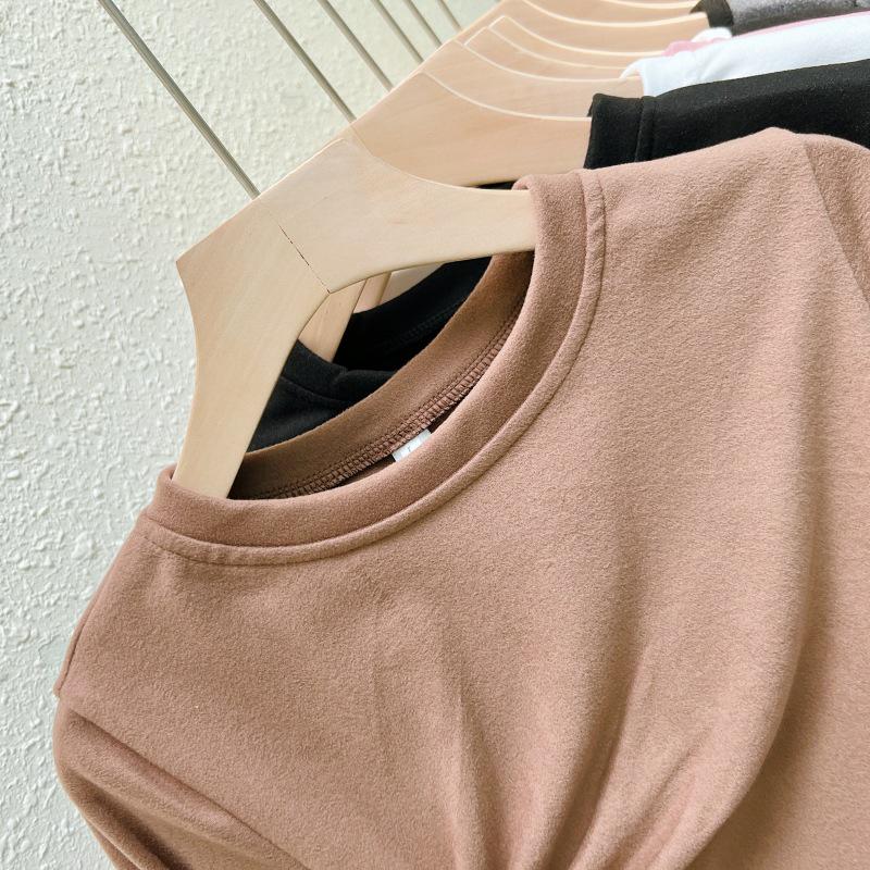 German Velvet Warm Split Bottoming Shirt - New 2025 Autumn Irregular Design Trend