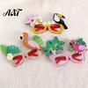 Summer Party Sunglasses Hawaiian Tropical Glasses, Glitter Felt Beach Pool Eyeglasses, Accessories Ocean Luau Style Eyewear for Photo Booth