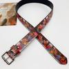 Comfortable Retro Art Waist Belt The Last Supper Design Waist Sash PU Leather Adjustable Size for Men Women