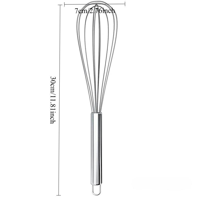 Handheld Round Handled Egg Beater, Egg Mixer, Cream Whisk, Household Baking Tool