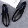 Mens Casual Genuine Leather Shoes Soft Slip on Loafers Non Slip Breathable Driving Flats Spring Walking Business Shoes Mocassin