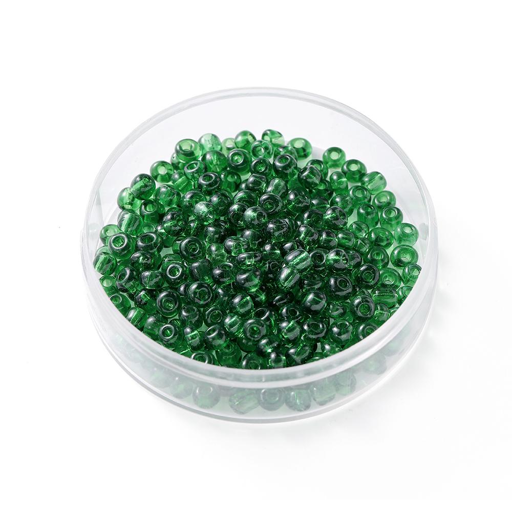 300Pcs/Lot 4mm Transparent Glass Round Loose Spacer Seed Beads For Jewelry Making Handmade DIY Bracelet Necklace Accessories