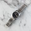 Used Unused item SEIKO Seiko automatic vintage black dial bar index 3 hands day-date exhibition case back men's wristwatch