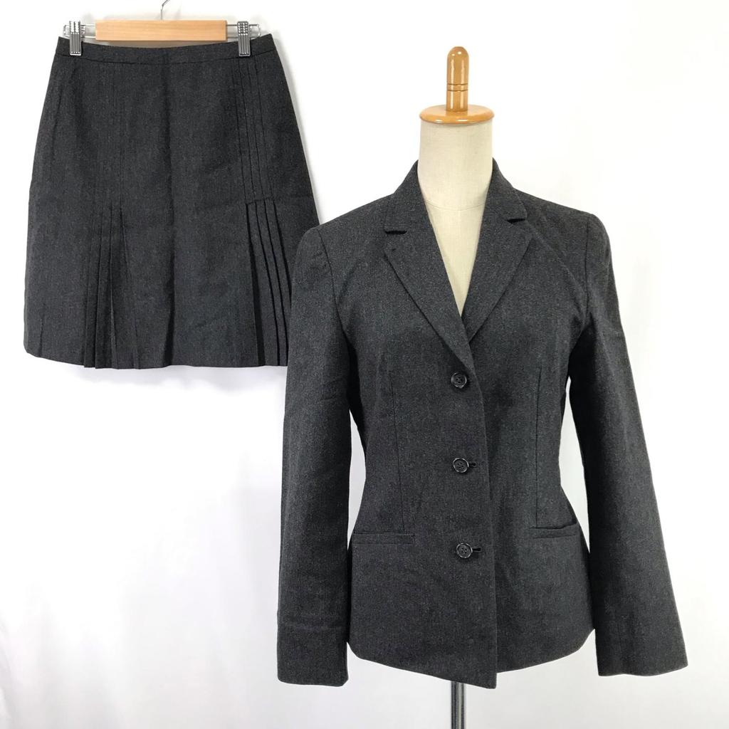 j.crew Mini Skirt Suit Set [4/Women L-XL/Gray] Japan Made(USED)