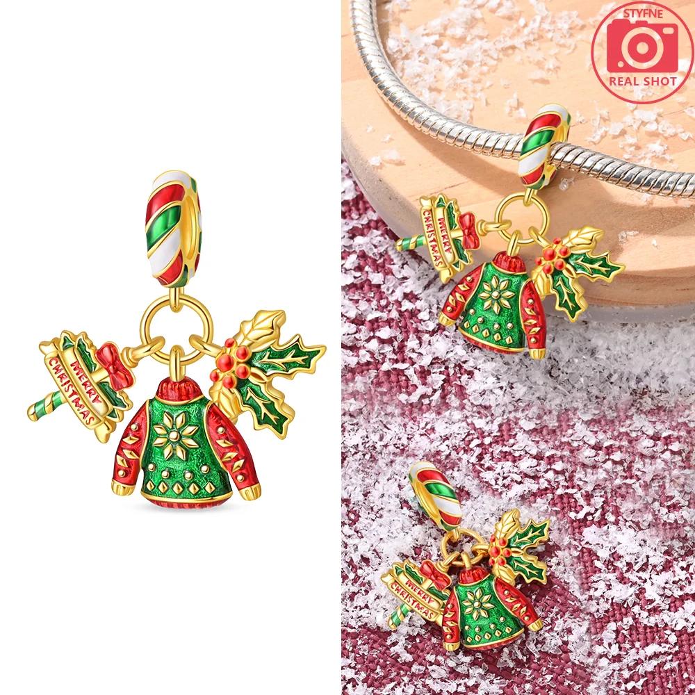 Charm Bead Charms Sunflower Christmas Snowman Purple Balloon Perfume Bottle Bead Charms Compatible With Bracelets copper Authentic Jewellery Women Diy