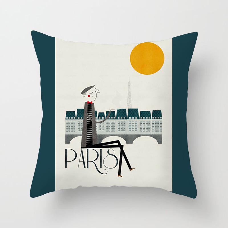 Modern Simple Style Letter Pattern Pillowcase Wedding MRSMR Couple Peach Leather Velvet Pillowcase