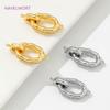 Fasteners For Bracelets Lock 18K Gold Plated Brass Inlaid Zircon Pearl Clasps Connector For Jewelry Making,Supplies For Jewelry