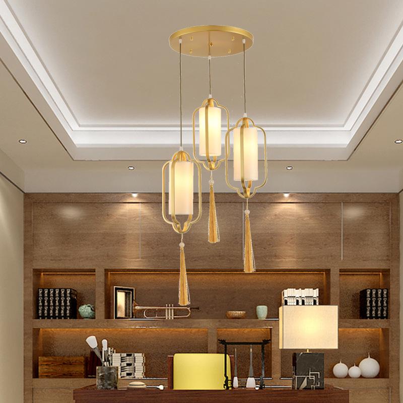 Chinese Zen Style Single Head Pendant Light for Restaurant, Bedroom, Tea Room, Corridor, and Dining Room