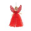 Glitter Christmas Angel Pendant with Shining Wings Hanging Angel Doll  New Year