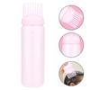 Shampoo Brush Empty Hair Shampoo Bottle With Comb Teeth Salon Treatment Oil Perm Dye Bottle Color Plastic Dry Cleaning Bottle