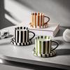 European-Style Minimalist Ceramic Mug High-Appearance Coffee Cup and Saucer Set Home Water Cup Afternoon Tea Cup Perfect Gift Ch