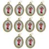 10Pcs Oval Shaped Figure Metal Rhinestones Pendant Charm for Chokers Necklaces Keychains DIY Jewelry Making