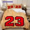 Red and Black Sports Jersey Number Bedding, Duvet Cover, Pillowcase, Home Decoration, Birthday Gift (1 * Duvet Cover+2 * Pillowcase, Coreless)