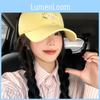Fashion Cat Cute Embroidery Baseball Cap Women In Soft Yellow Size Adjustable