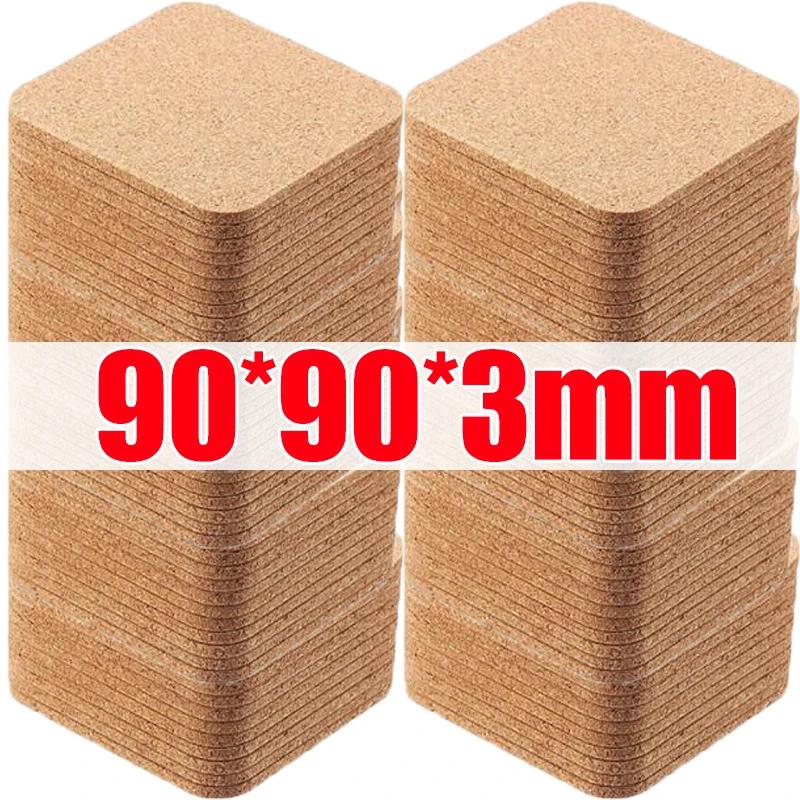 50/1PCS Non-Slip Cork Coaster Natural Wooden Cup Mat Heat Insulation Pads Tea Coffee Mug Drinks Holder Table Decor Accessories