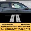 For PEUGEOT 2008 2025 Center Console Gear Panel Screen TPU Car Interior Protective Film Anti-Scratch Repair Sticker