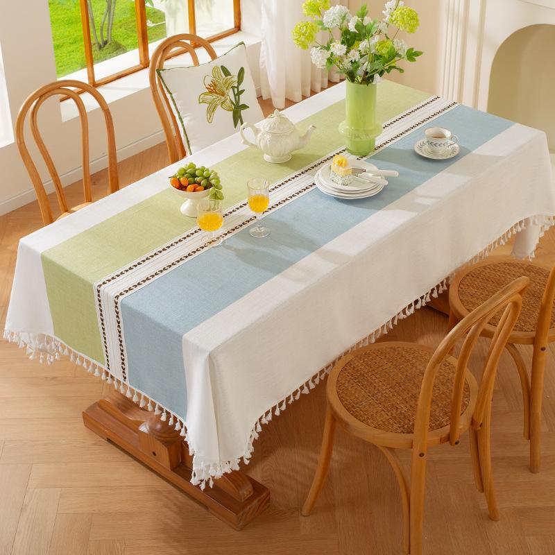 Nordic Tablecloth Tablecloth Cotton And Linen Fabric Dust-Proof Dining Table Cloth Home Kitchen Western Food Table Side Cabinet Nordic Style