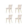 Chaises de salle à manger - MUVOE - Lot de 4 - Velours beige - Confortable - Design contemporain