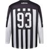 Adidas Originals Adilenium Ss24 Team 93 Jersey Fashion Long Sleeve Crew Neck Retro Football Shirt Men Tops Black White JM4943