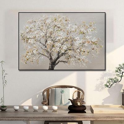 Flor de cerejeira impressão digital pintura a óleo criativa decoração para casa pintura em tela imagem da arte da parede quadros fundo decoração da parede