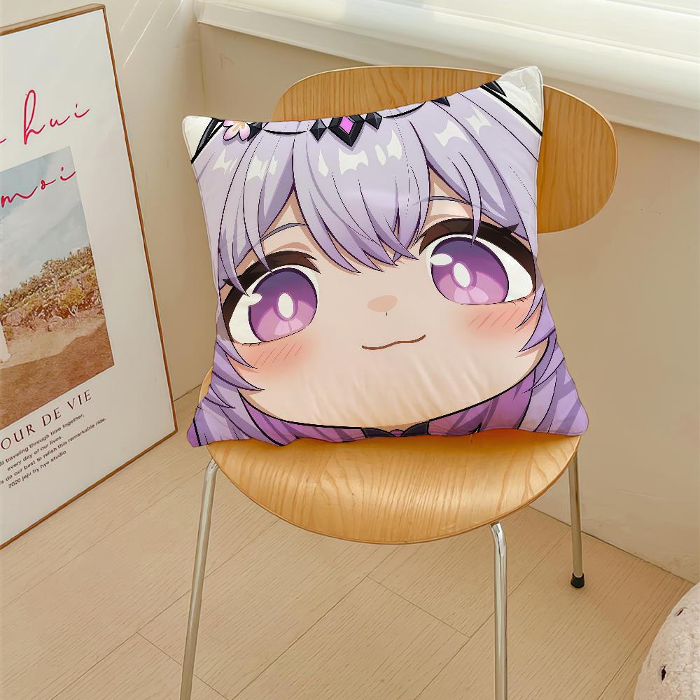 Honkai Star Rail Face Cute Q-version Cushion Cover Pillow Cover Decoration Room Home Sofa Living Office Car Nordic Simplicity
