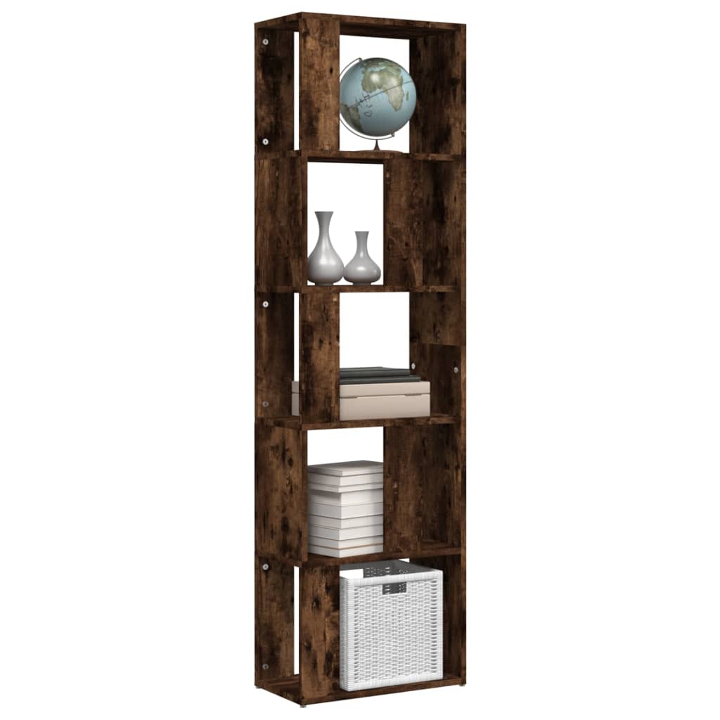 Bookshelf Smoked Oak 45 x 24 x 160 cm Engineered Wood