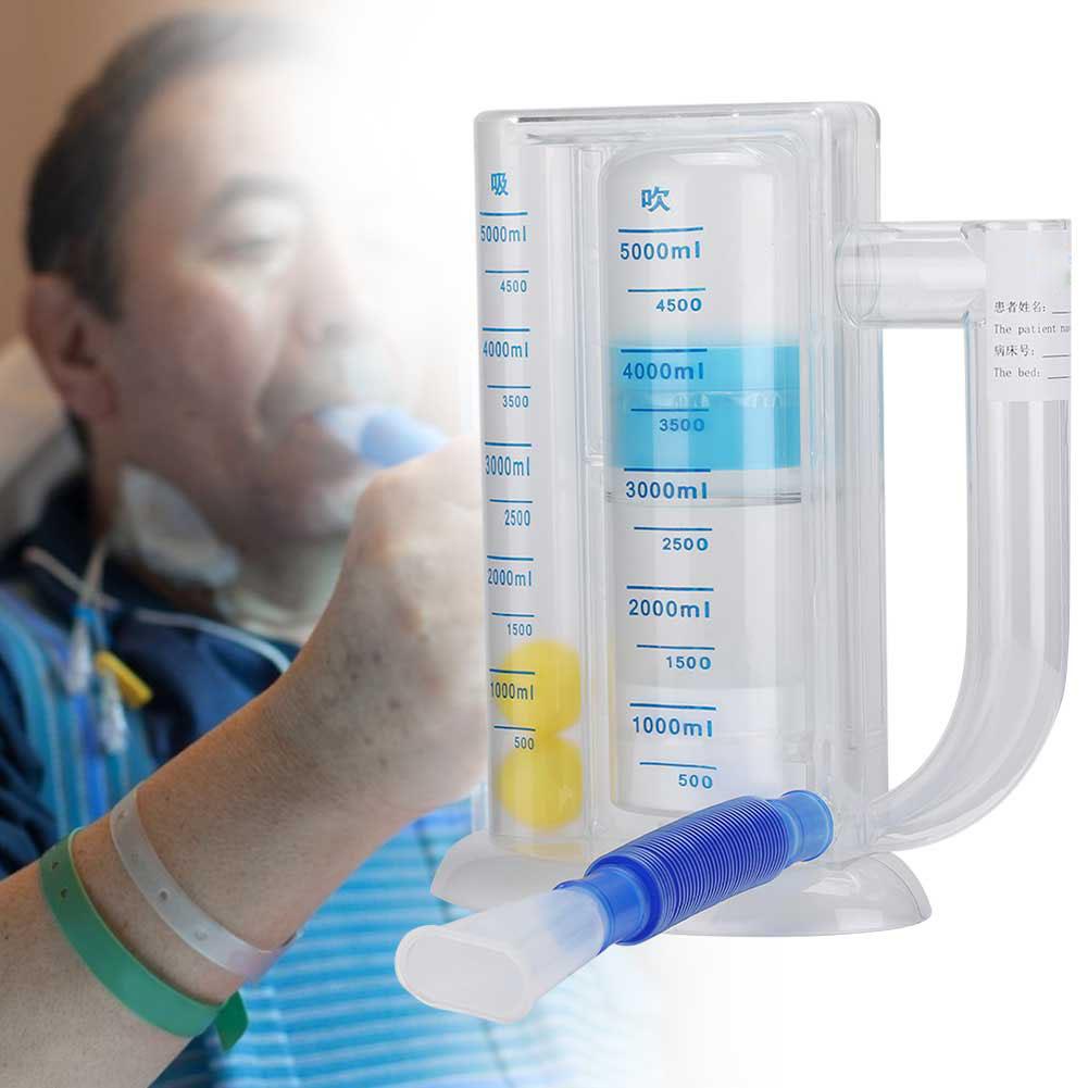 5000ml Deep Breathing Volumetric Lung Exerciser Breath Measurement SystemSuction and Blow Type