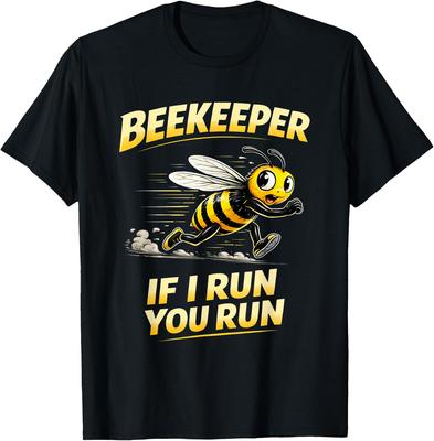Running Bee Beekeeper If I Run You Run T-shirt