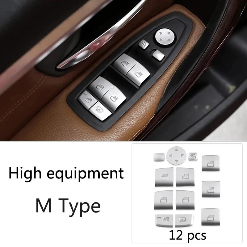 Chrome Door Window Glass Lifter Switch Button Cover Trim Decal Car Styling For BMW 1 3 4 Series F20 F21 F22 F23 F30 F31 F34 F36