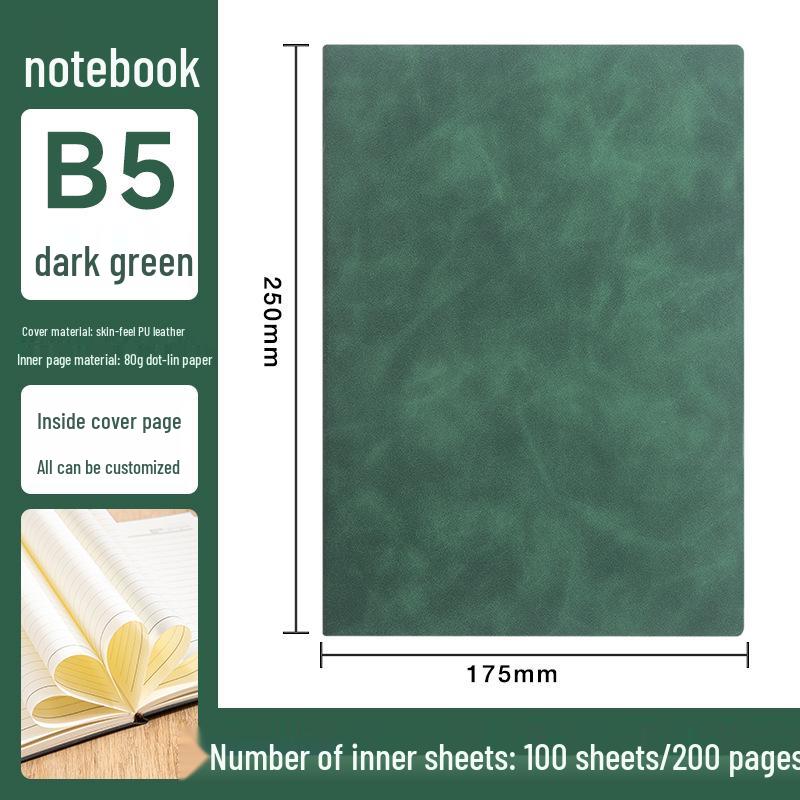 Custom Logo A5/B5 Leather Notebook Gift Set for Office Meetings