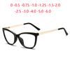 Anti-Blue Light Cat Eye Computer Glasses Women Fashion Spring Leg Minus Lens Prescription Eyeglasses Female 0 -0.5 -0.75 To -6.0