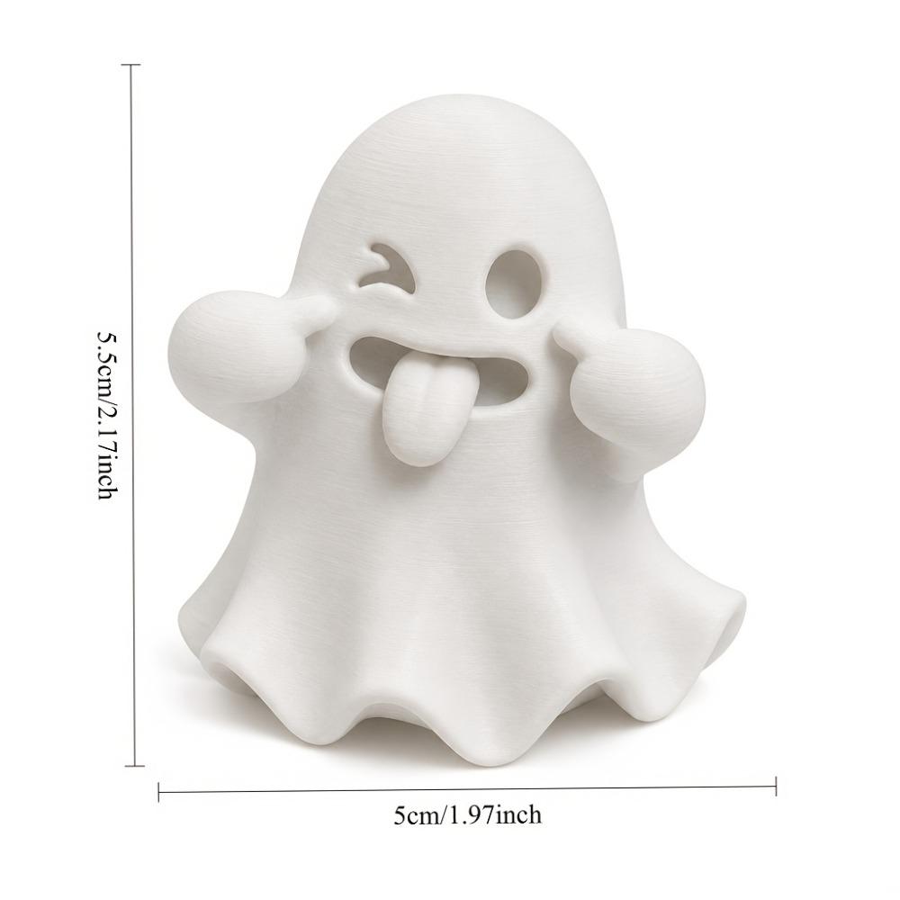 Fun Expression Cute Ghost Statues Mischievous Mini Ghost Ornaments Gift for Friend
