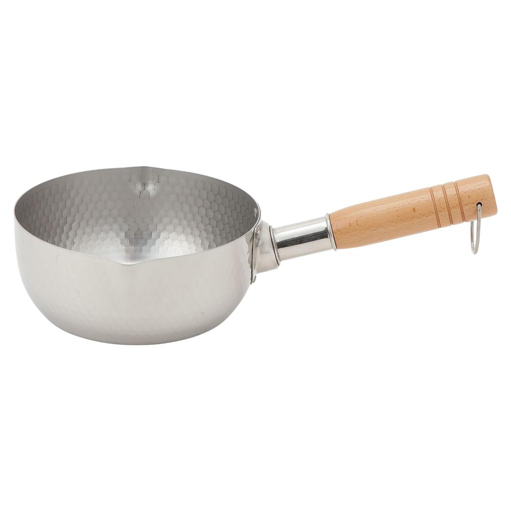 Maruyama Giken KOURIKKA Stainless Steel Yukihira with and Induction and Gas Stove Made In Saucepan, 18cm, 1.7L Capacity, Hook, Spout, Graduations,