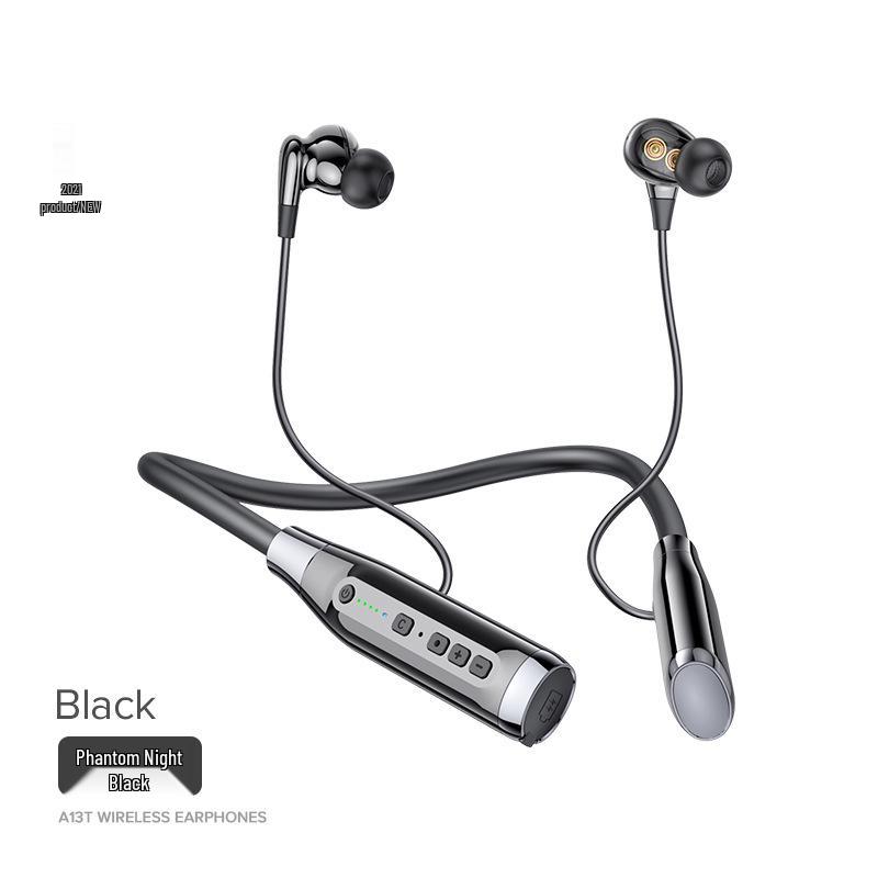 A13T Bluetooth Neckband: Four-Speaker In-Ear Wireless Sports Headset