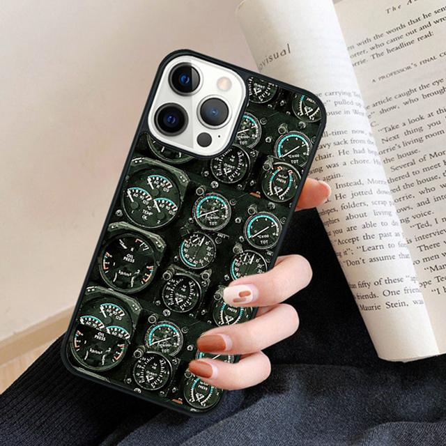 Aviation Airplane Instrument Phone Case Cover For iPhone 17 Air 16 15 14 plus 11 12 13 pro max coque Shell Fundas