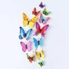 12 Single-Layer 3D Butterfly Stickers for Creative Home and Kids' Room Wall Decor