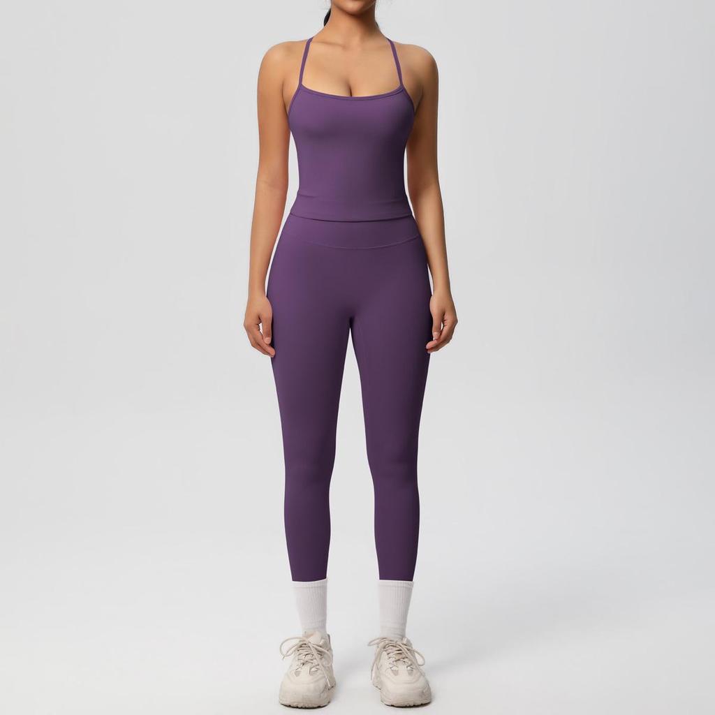 Seamless Nude Double-Sided Brushed Yoga & Running Set