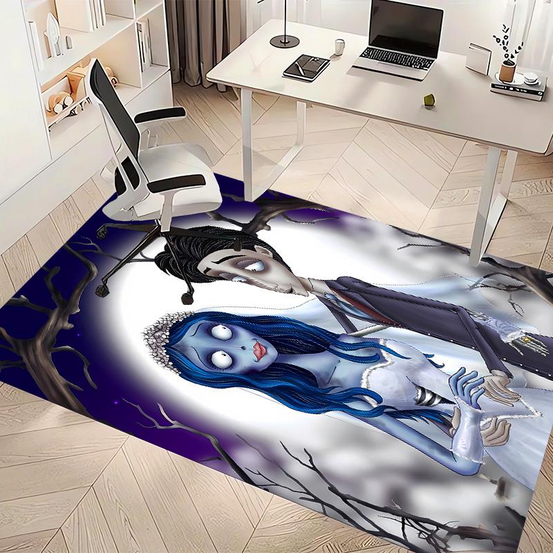 sorrow love The Corpse Bride Printed Absorbent Washable Carpet, Non-Slip Bathroom Mats, Kitchen Rugs, Yoga Mat,Living Room Entrance, Camping Picnic Ru