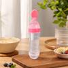 Alimentator Alimentar din Silicon pentru Bebeluși cu Sticluță pentru Cereale, Piureuri, Supă și – Fund Rotund, 120 ml