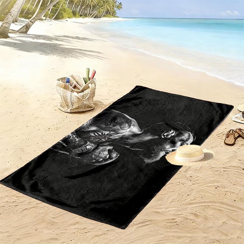 The Notorious Print Beach Towel, Large Soft Quick Dry Towel for Beach Camping Swimming
