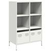 VidaXL Highboard White 68x39x103.5 Cm Steel, Bookcase, Modern Bookcase, Bookshelf, Shelf and 851387