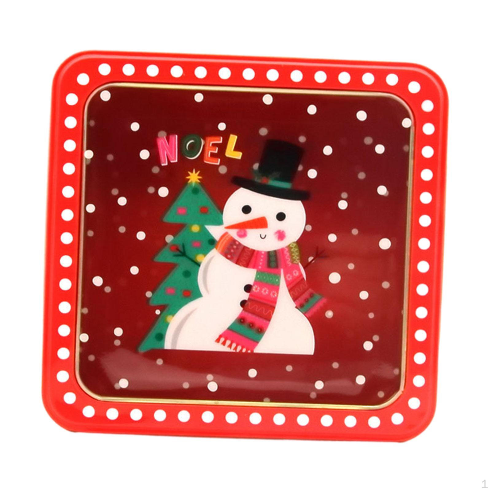 

Рождественские конфетные банки Рождество с окошком для хранения жестяная коробка жестяная подарочная коробка для Snowman