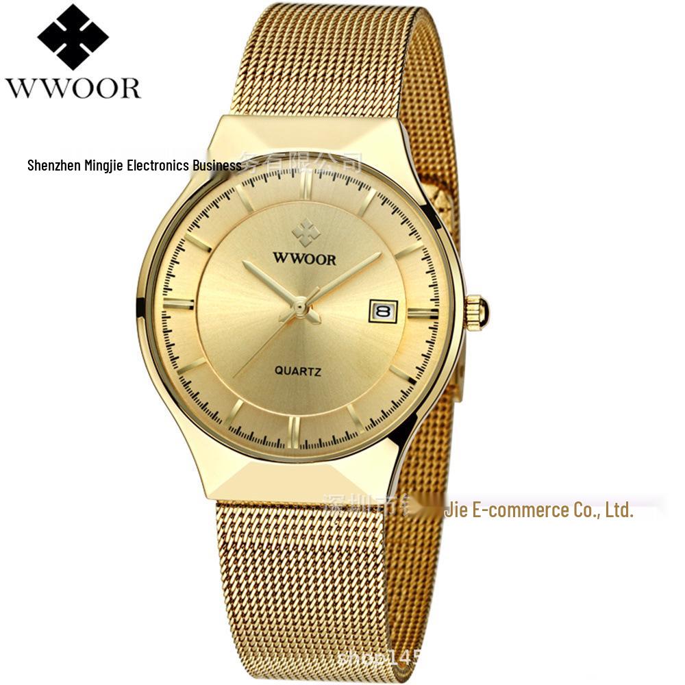 WWOOR Wo Ai 8016 Men's Waterproof Mesh Strap Quartz Fashion Watch