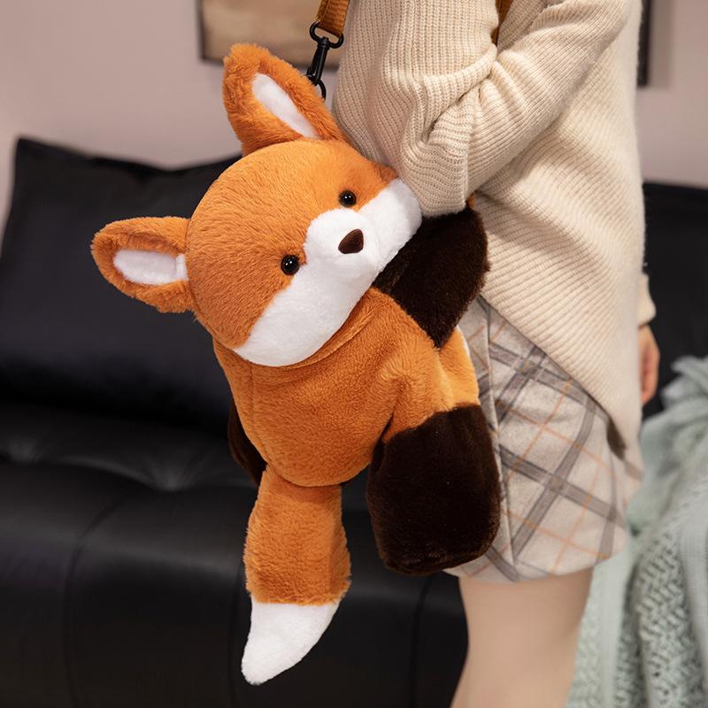 Süßes Tier Roter Panda Tasche Plüschtier Puppe Fuchs Puppe Mädchen Tasche Umhängetasche Geburtstagsgeschenk