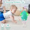 Dancing Octopus Crawling Toy with LED Lights & Music, Baby Tummy Time Crawl Toy, Christmas Birthday Gift for 1 2 3 Year Old Girls Boys
