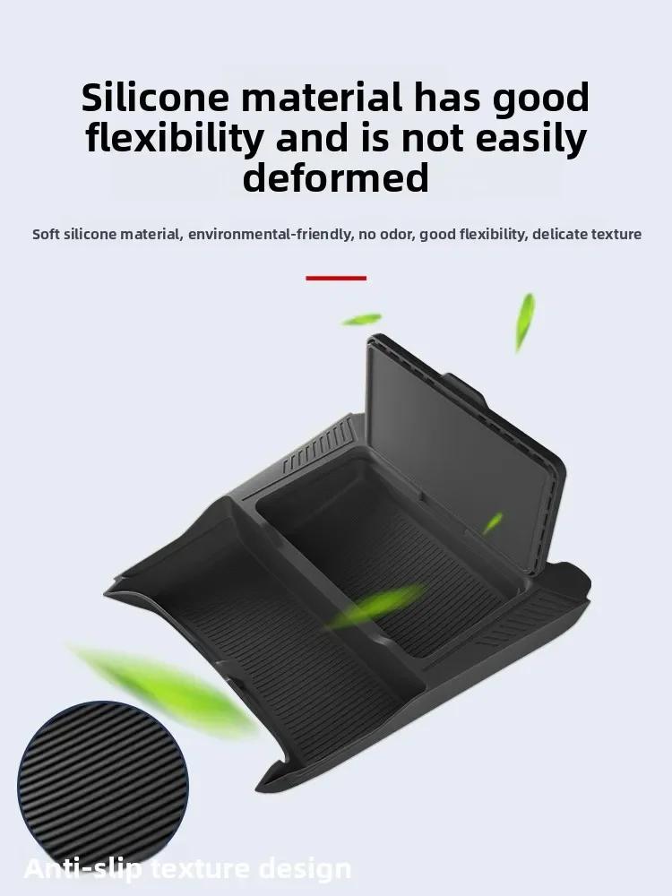 For BYD Leopard 5 Leopard 8 2024 2025 Center Console Lower Storage Box Silicone Hidden Organizer Interior Tidying Accessories