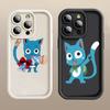 D-44 Fairy Tail Cat  Case for iPhone 15 14 13 12 8 Plus Samsung S24 S23 Ultra A04S A05S Huawei P40 P50 P60 Nova 11 Pro Max OPPO A17K Reno 10