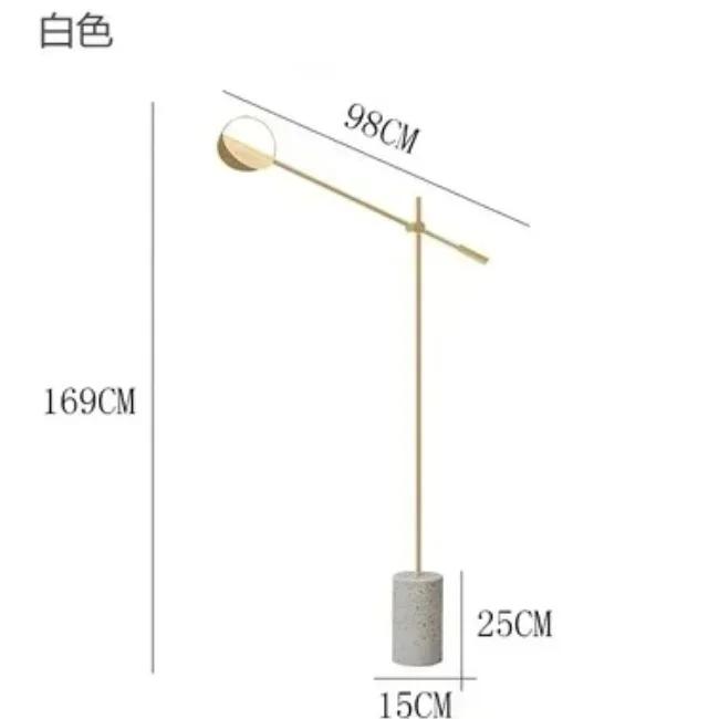 American Post-modern Light Luxury Art Bedroom Study Fashion Personality Creative Marble Living Room Floor Lamp LED Lights
