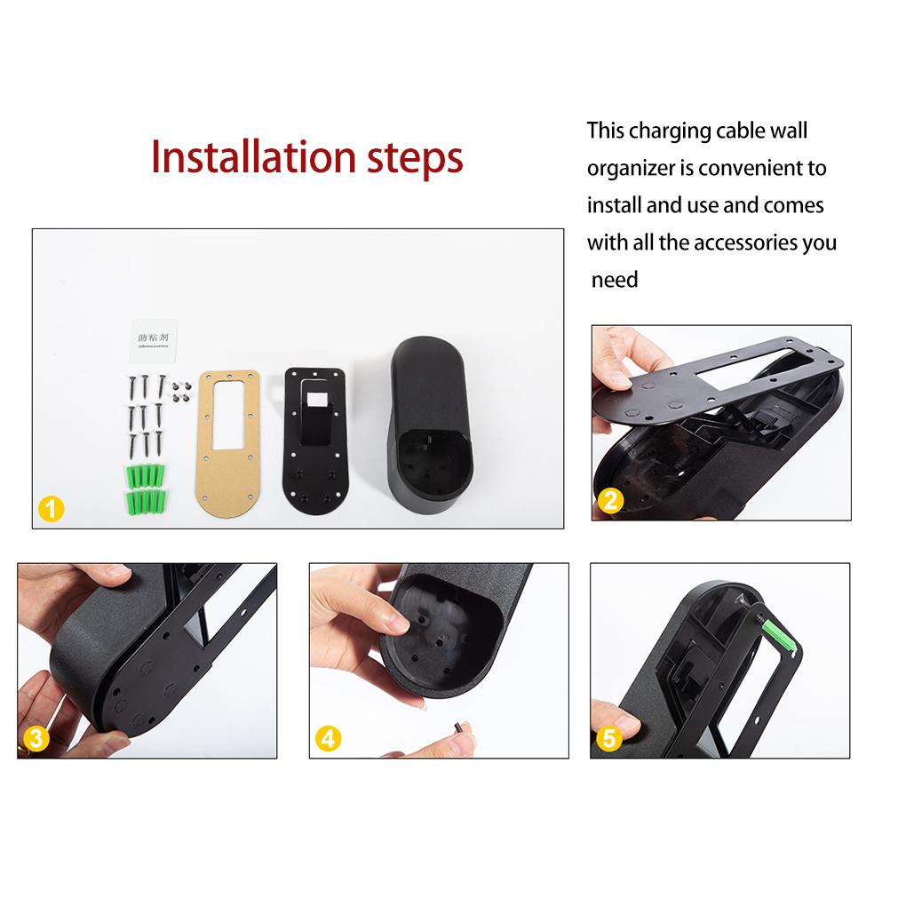 Charging Cable Wall Holder Car Wall Mounted Organizer Replacement for Model 3/S/Y/X 2021
