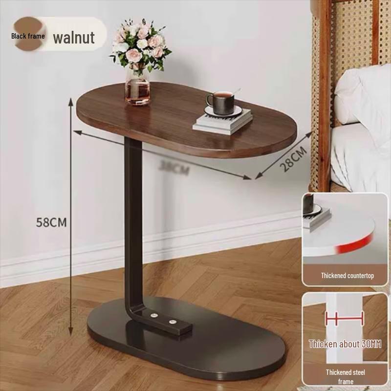 Chang Baosen Walnut Finish Sofa Side Table